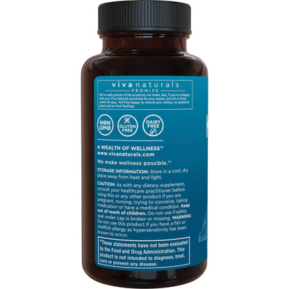 Viva Naturals Antarctic Krill Oil Omega 3 Supplements 1250 mg - DHA EPA Omega-3 & Astaxanthin Concentration for Joint Health, No Fish Burp - 60 Krill Oil Capsules