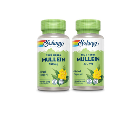 SOLARAY Mullein Leaf 330 mg - Soothing Herbal Support - Mullein Capsules Traditionally Used to Support Health and Wellness - Vegan, Non-GMO, Lab Verified, 60-Day Guarantee, 100 Servings, 100 VegCaps