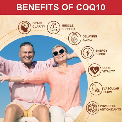 CoQ10 600 mg Softgels CoQ10 Supplement - CQ10 Coenzyme-Q10 w/ Omega 3 & PQQ & Vitamin E Support Heart & Antioxidant, CoQ10 400mg Softgels, 60 Servings