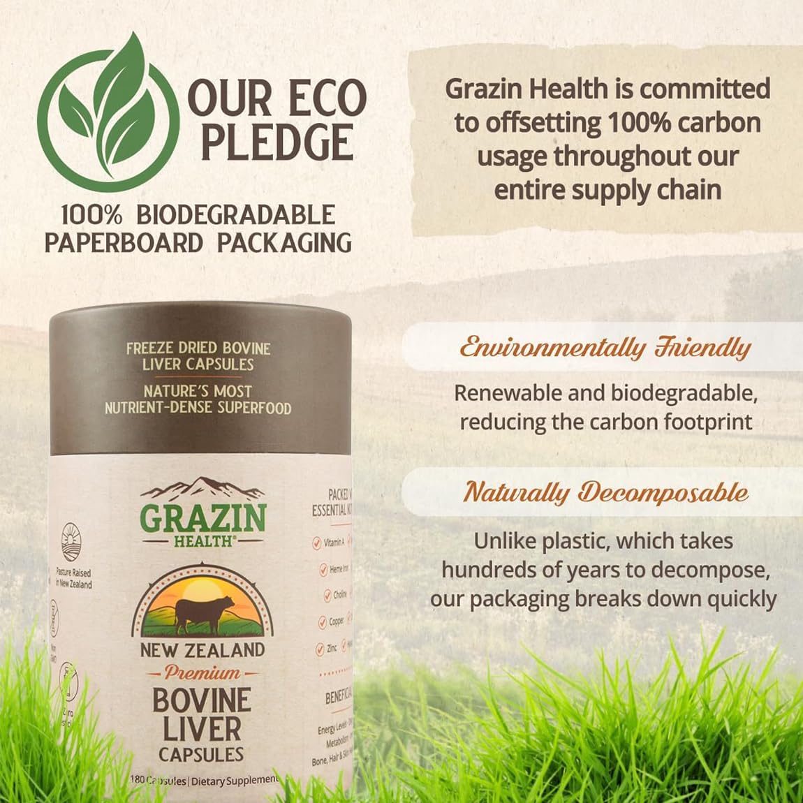 Bovine Organ Complex 3000mg per Serving (30 Servings) | Pancreas, Liver, Spleen, Kidney, Heart (600 Mg per Organ per Capsule) Grass Fed
