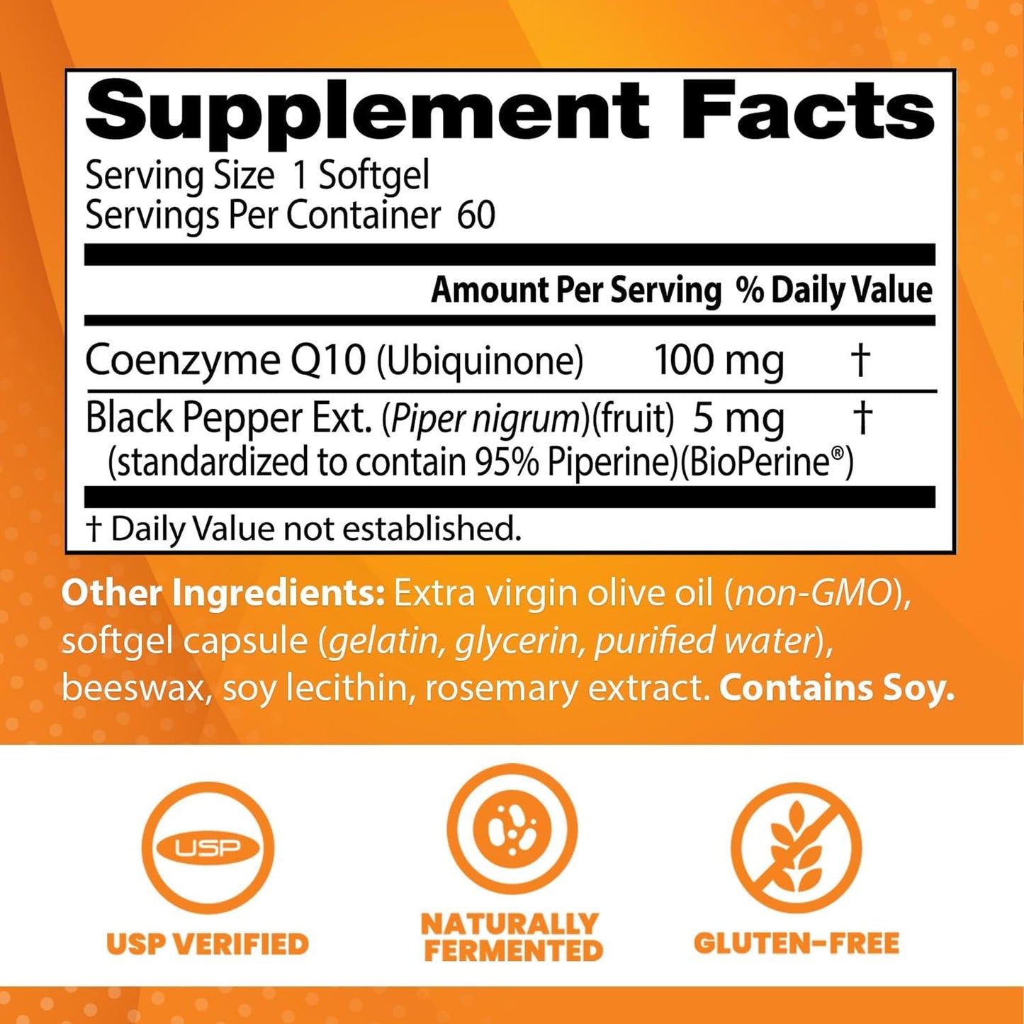 Doctor's Best High Absorption CoQ10 with BioPerine Supplement - Coenzyme Q10 Softgels for Heart Health & Antioxidant Support, Naturally Fermented CoQ10 100mg for Women & Men, Non GMO - 120 Softgels