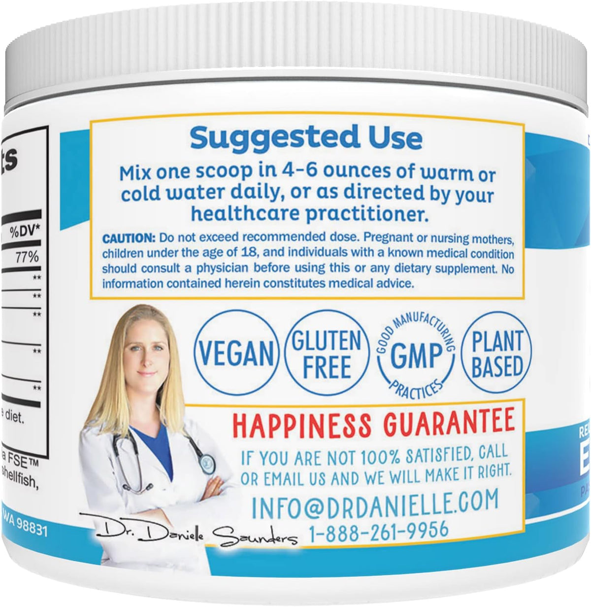 Zenbliss Calming Magnesium Drink Mix for Relaxation & Muscle Comfort – Magnesium Powder Supplement for Stress Support – By Dr. Danielle