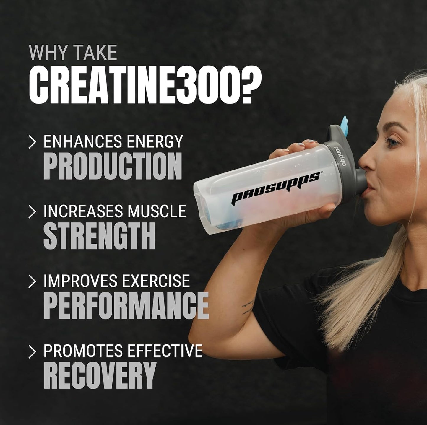 PROSUPPS Hyde Signature Sustained Energy Pre-Workout, Blue Razz - 60 Servings, and Creatine 300 Bundle