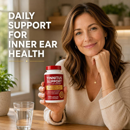 Happee Tinnitus Supplement for Ringing Ears, Bioflavonoids & Ginkgo, 120ct | Flavonoids Plus Essential Nutrient, Daily Support for Inner Ear Health & Microcirculation, NO Dyes, Clean Label