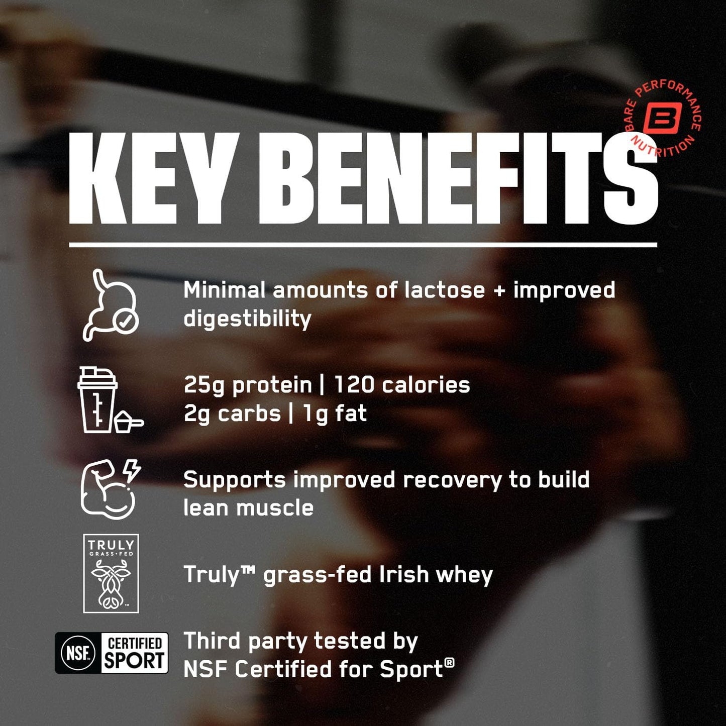 BARE PERFORMANCE NUTRITION, BPN Whey Protein Isolate, Fudge Chocolate, 25g Protein per Serving, 25 Servings