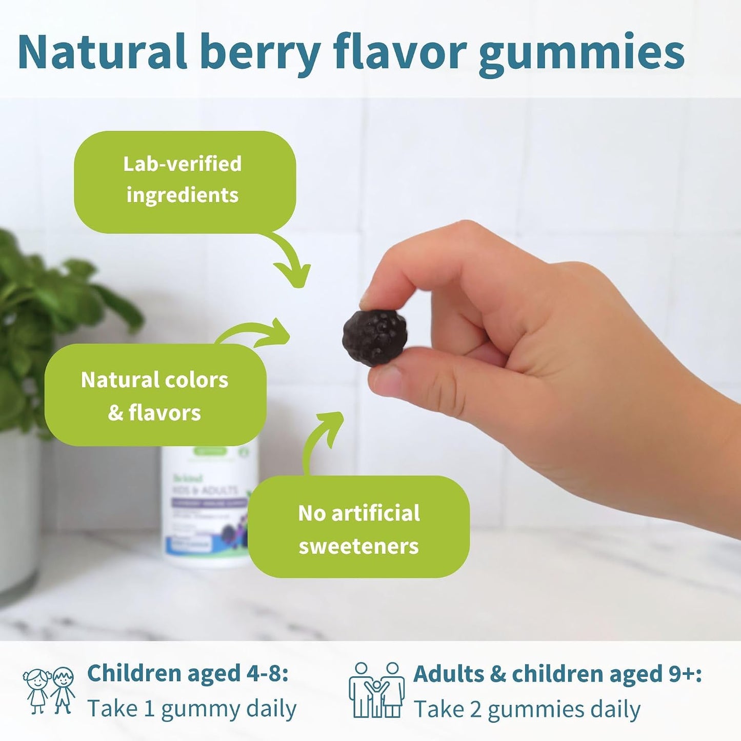 Igennus Advanced Elderberry Immune Gummies with Vitamin C, Zinc & D3, 4-in-1 Formula, 90 Gummies, 75:1 Concentration Standardized Extract, Natural Flavors, Clean Label, Vegetarian, Kids and Adults