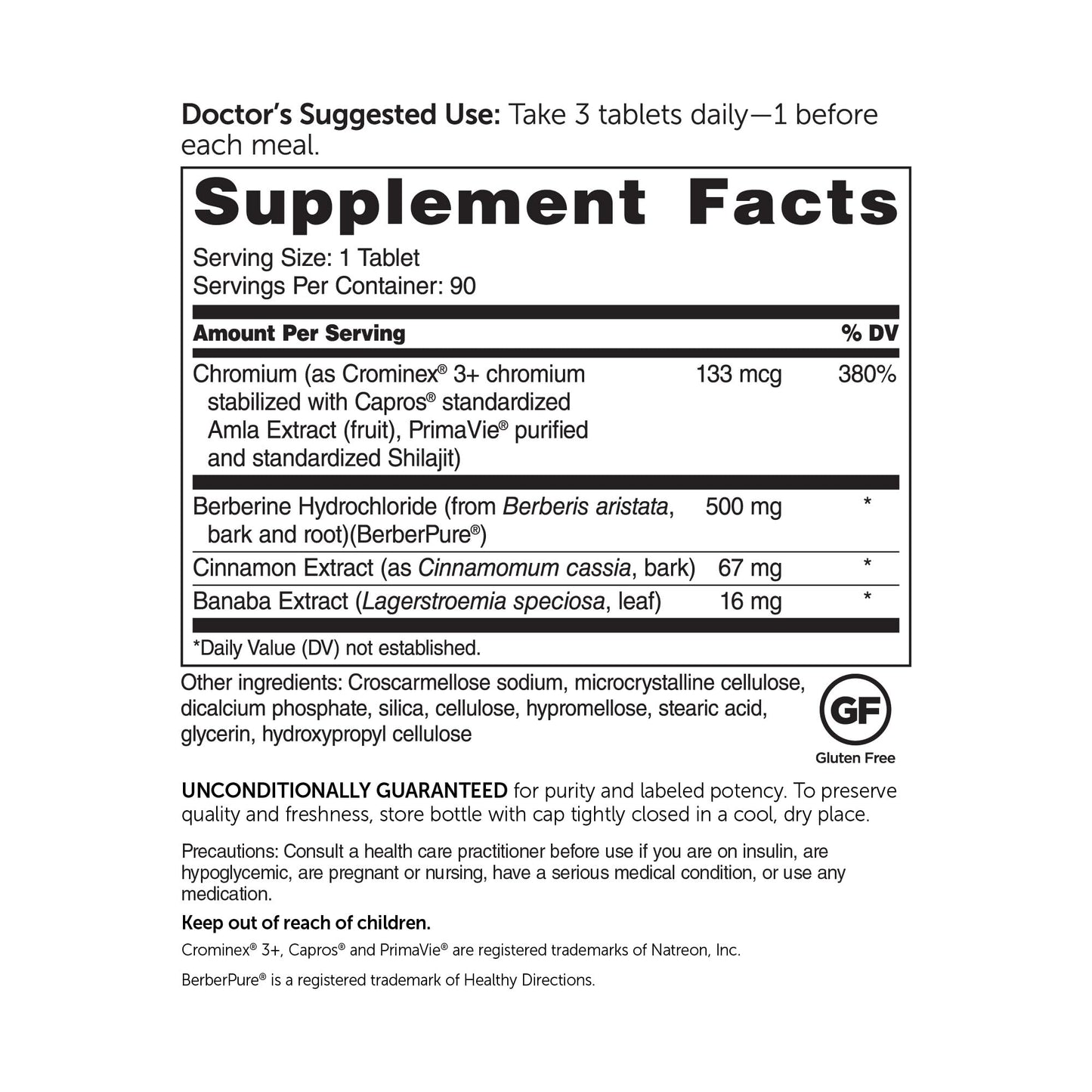 Dr. Whitaker’s Berberine GlucoGold Supplement with Berberine and Cinnamon