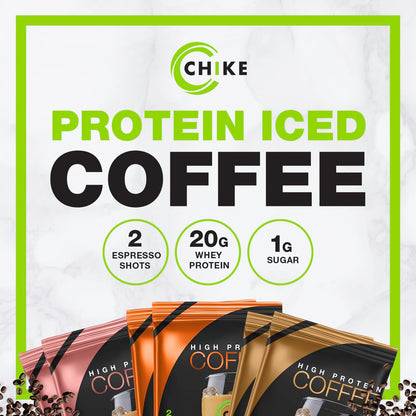 Chike Autumn Spice High Protein Iced Coffee Sampler Pack, 20 G Protein, 2 Shots