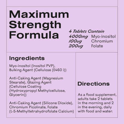 Myoplus - Myo-inositol PCOS Supplement - 4000mg Myo-Inositol, 200ug Folate & 100ug