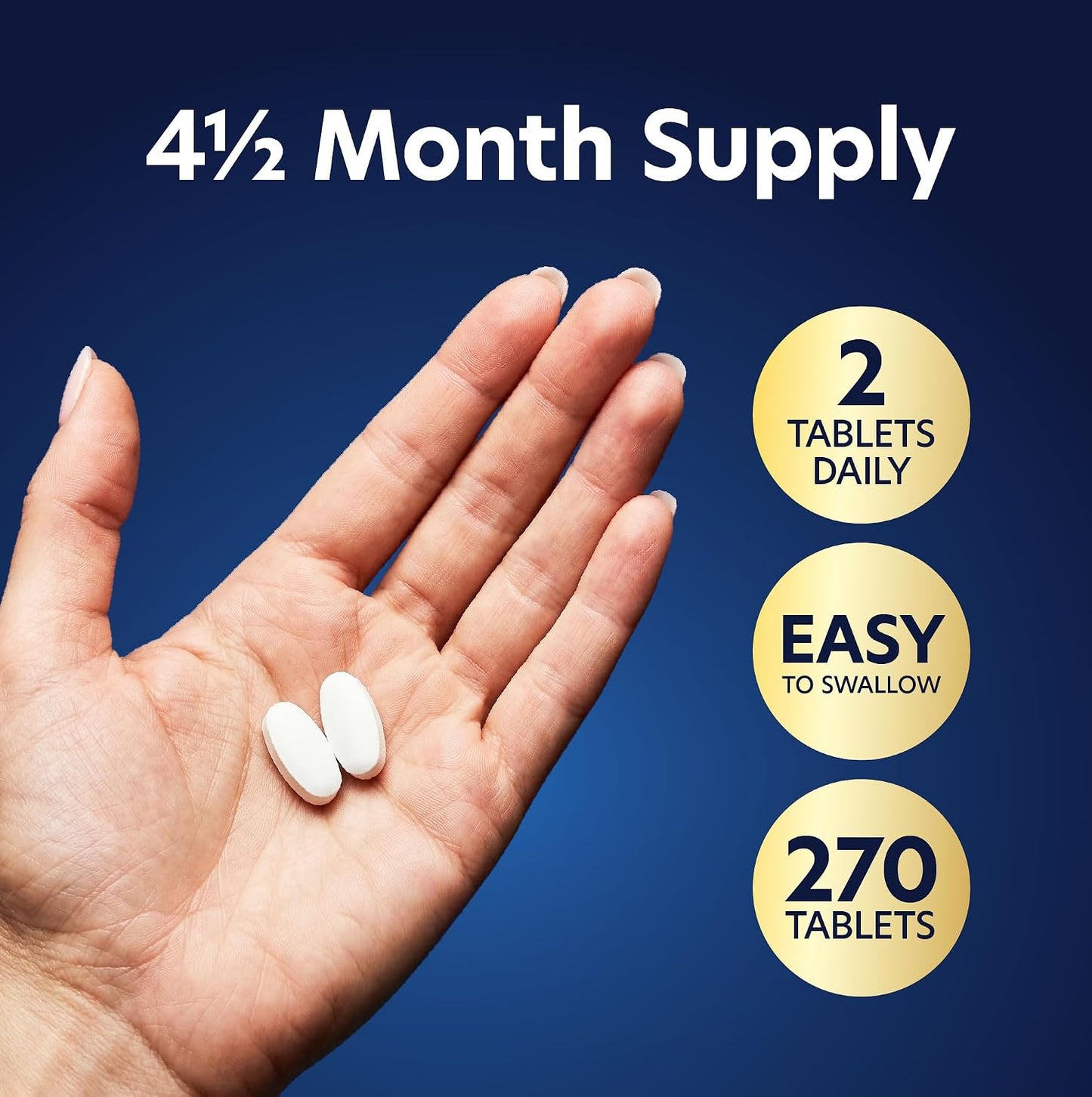 Magnesium Glycinate 400mg, 4+ Month Supply, Sleep, Relax & Muscle Support | High Absorption Magnesium Supplement for Women & Men, Gentle on Digestion, Vegan, Non-GMO, Gluten-Free, 270 Tablets
