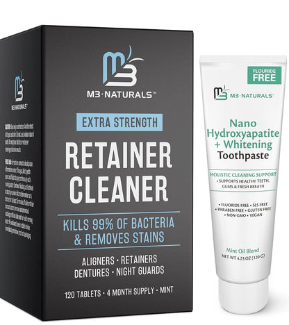 Nano Hydroxyapatite Toothpaste & Dental Appliance Cleaner Tablets
