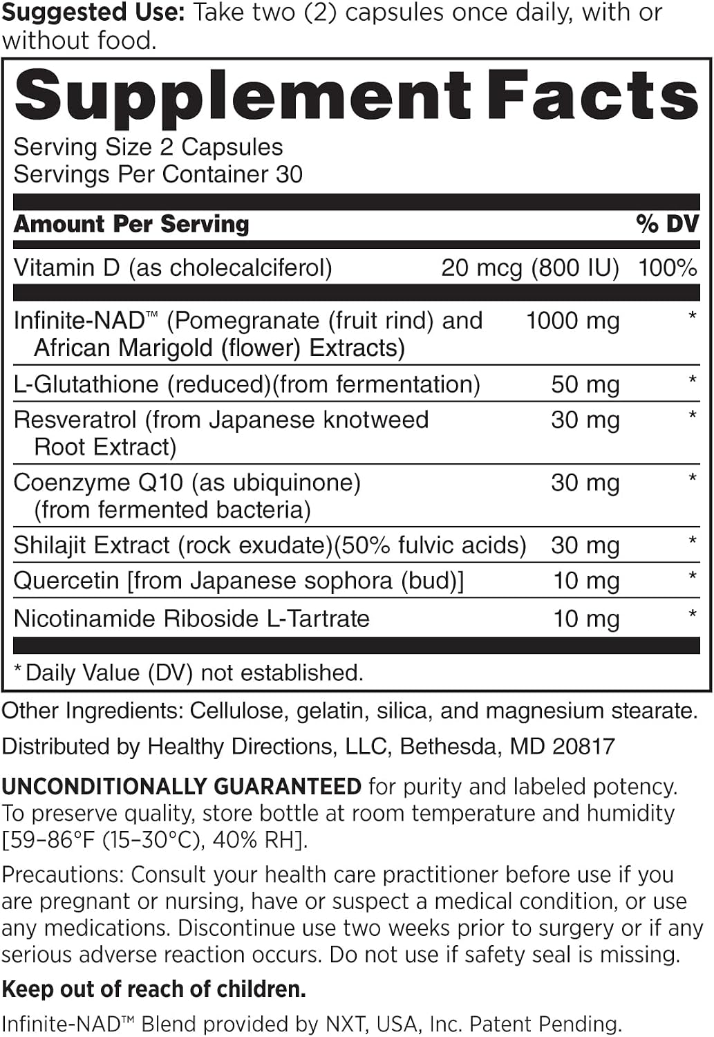 DOCTORS' PREFERRED Daily5 Multivitamin and NAD+ Anti-Aging Supplement