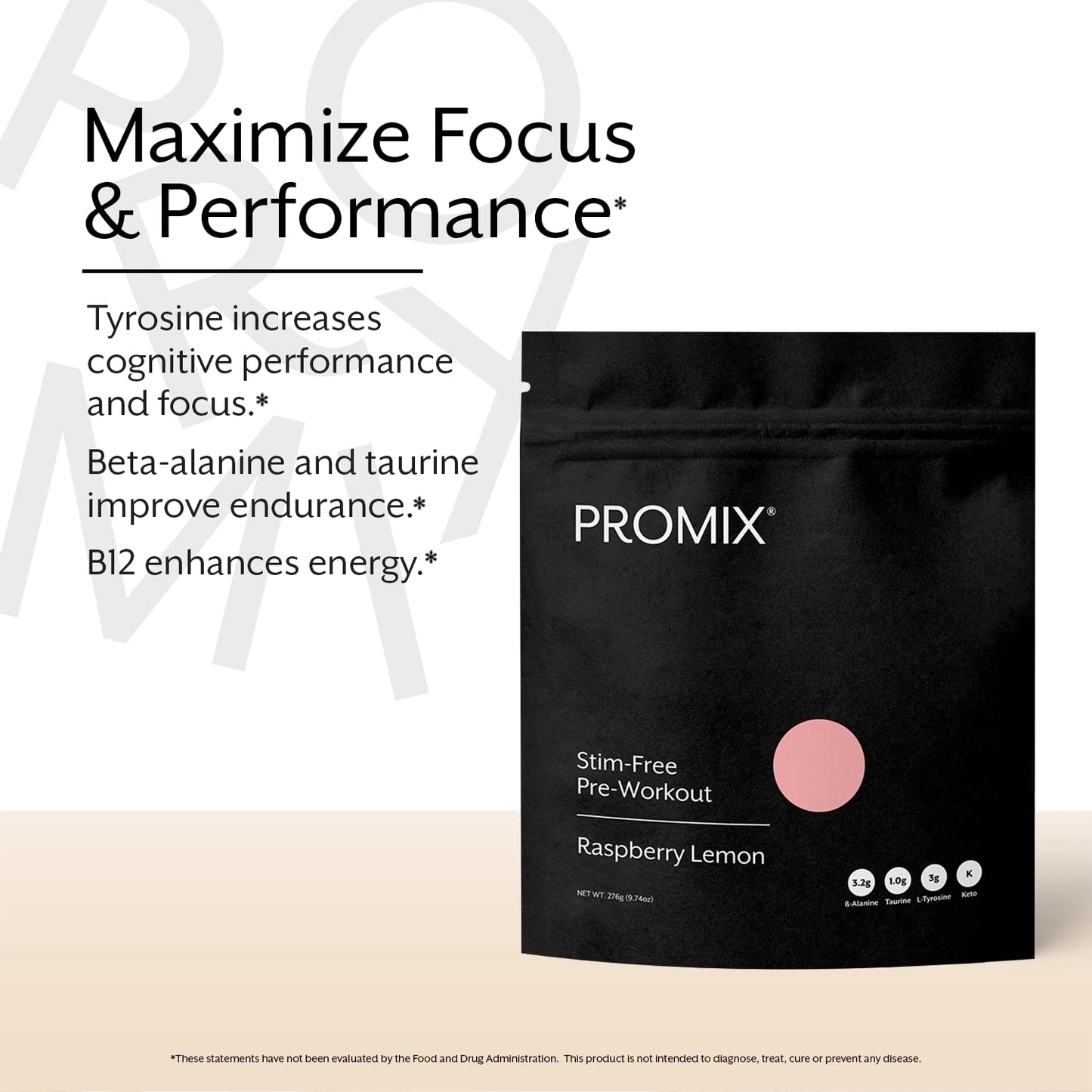 ProMix Nutrition Pre-Workout - Maximize Focus and Performance - Free of Stevia, Xanthan Gum, Soy, Gluten and GMOs - Mango - 30 Servings (Pack of 1)