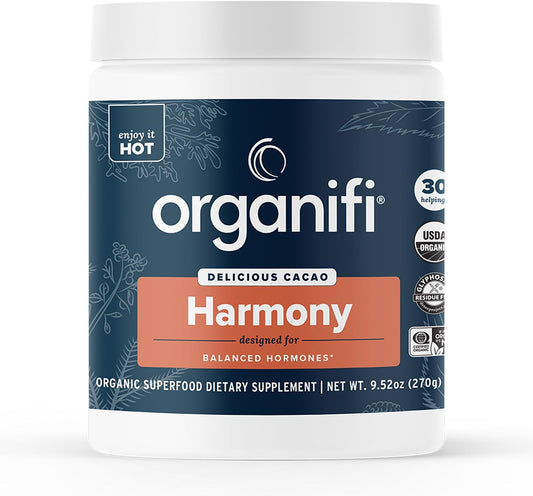 Organifi Harmony - Hormone Balance for Women with Cacao Superfood Powder, 30 Servings