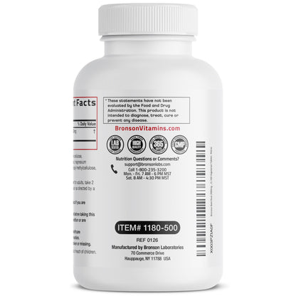 Bronson Beet Root Extra Strength, Non-GMO, 250 Vegetarian Tablets | Gluten-Free, Soy-Free, GMO-Free, Easy To Swallow