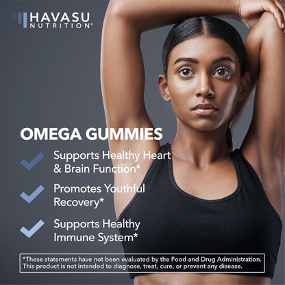 Omega 3 6 9 Gummies with DHA, Plant-Based Omega 3 Gummies for Adults, 60ct | Omega 3 6 9 + DHA Gummies, Fish Oil Alternative for Adults with DHA from Algae, Lemon and Orange Flavors, 20 Servings
