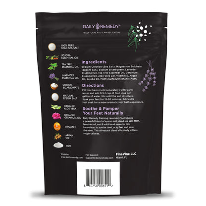 Calming Lavender Foot Soak with Epsom Salt, Made in USA, Foot Soak Soothes Sore Tired