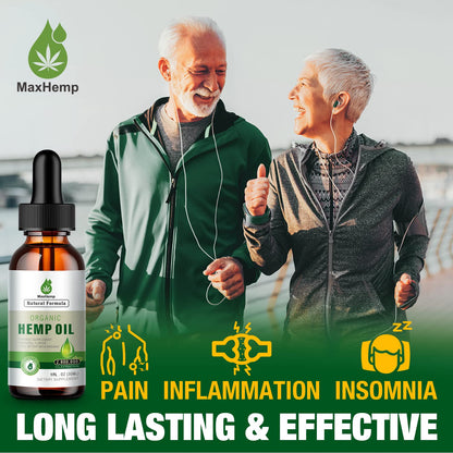 (2 Pack) Hemp Oil Organic Premium - 2,800,000 Maximum Strength - 100% Natural Hemp