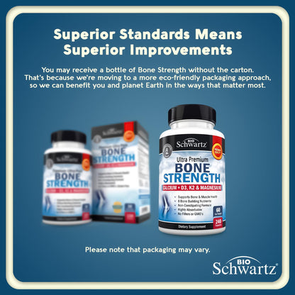 Bone Strength Supplement for Women & Men, 120 Capsules