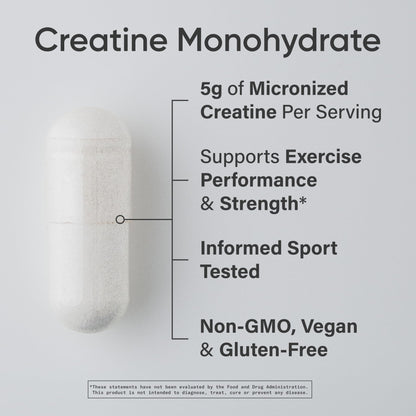 Sports Research Creatine Monohydrate - Gain Lean Muscle, Improve Performance and Strength and Support Workout Recovery* - 5 g Micronized Creatine - 17.64 oz