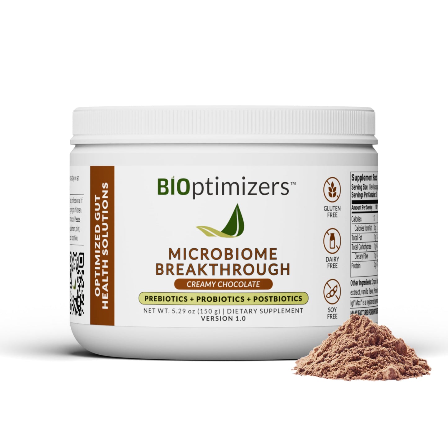 Microbiome Breakthrough™ Gut Support Powder – Vegetarian Vanilla – With Probiotics, Prebiotics, and IgY Max® – Source of L-Glutamine – Supports Digestive Comfort, Gas & Bloating Relief 30 Servings*