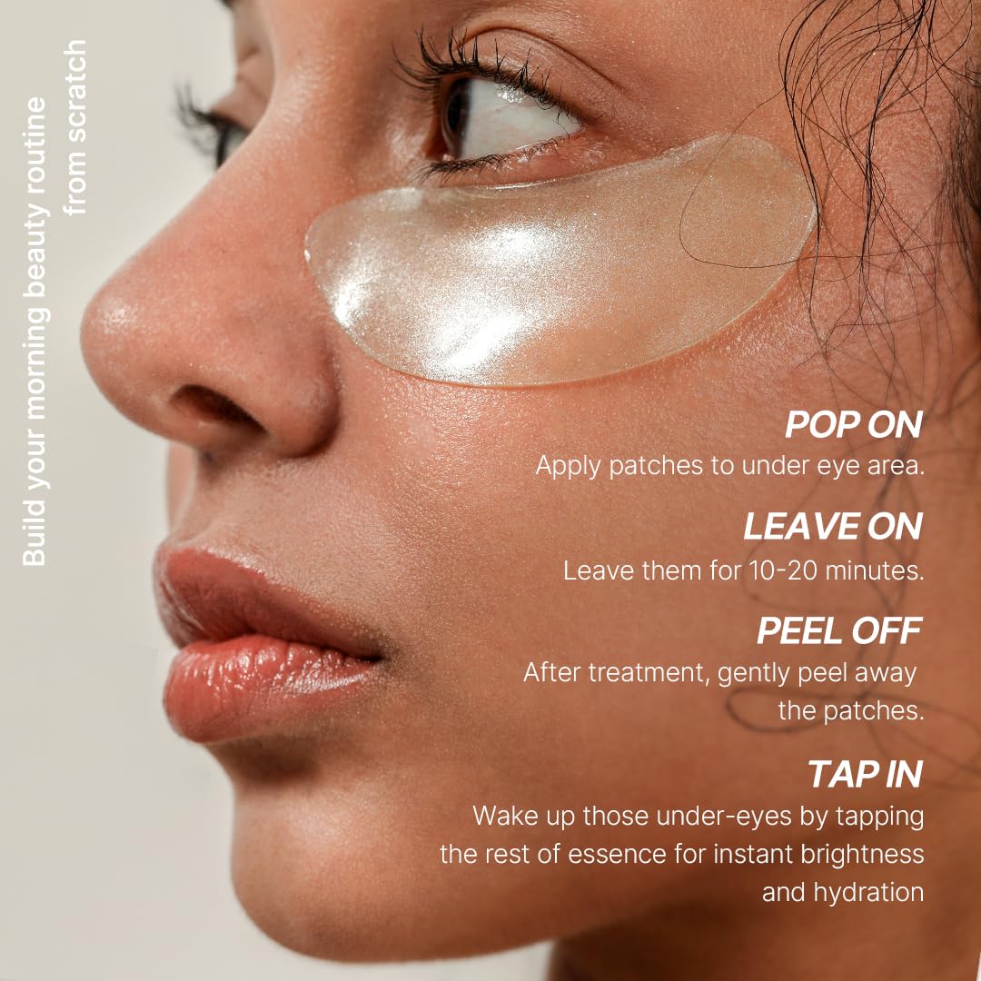 MIZON Cicaluronic Vegan De-puffing Eye Gel Patch, 24K Gold & Cica Under Eye Mask