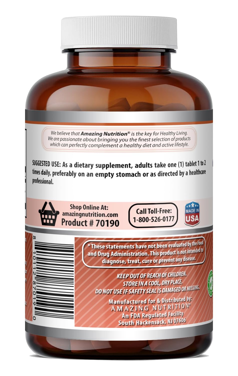 Amazing Formulas L-Lysine 1000 Mg Amino Acid Supplement | Tablets | Non-GM0 | Gluten-Free | Made in USA (1 Pack | 180 Count)