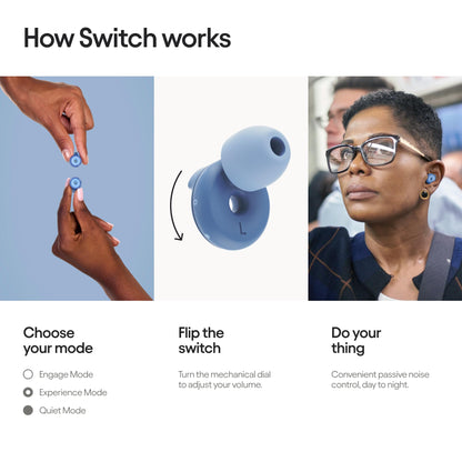 Loop Switch Earplugs – Multi-Mode Noise-Reducing Earplugs | Adjustable Passive Hearing