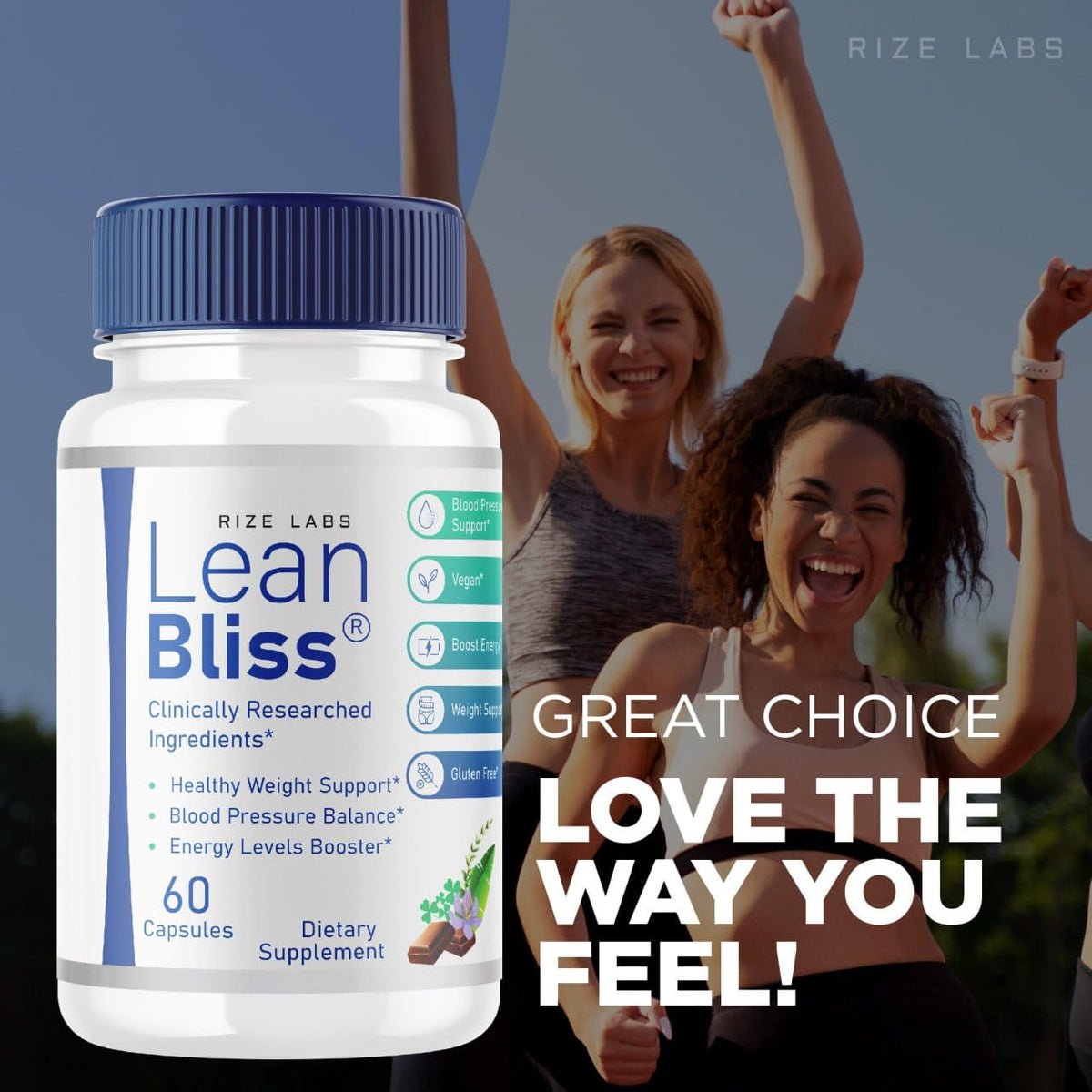 (3 Pack) Lean Bliss Weight Loss Pills, Lean Bliss Fat Burning Formula, LeanBliss Advanced