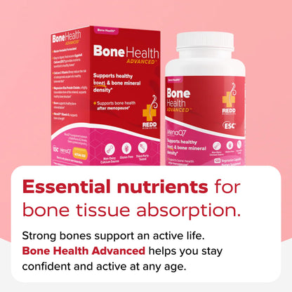 Redd Remedies, Bone Health Advanced, Vitamin D3 and Calcium for Strong Bone Support, 120 Vegetarian Capsules