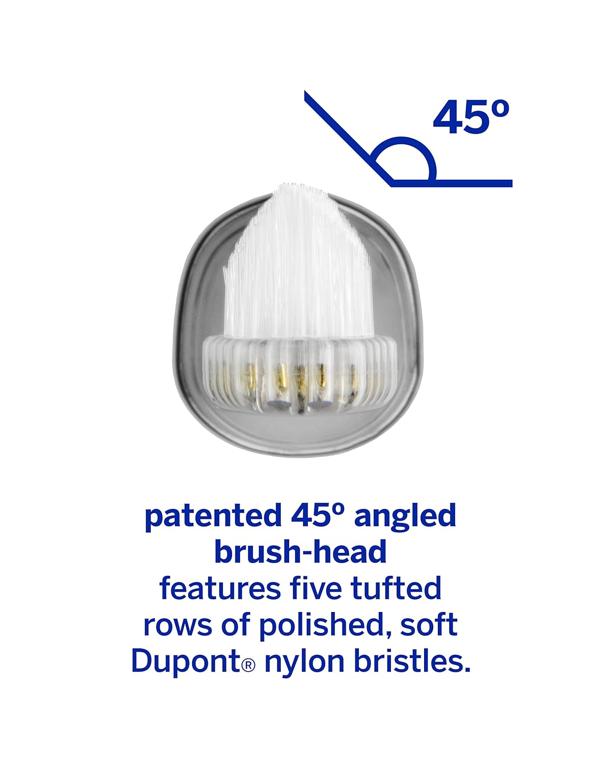 Supersmile Zina45 Replacement Brush Heads, Silver, 2-Pack