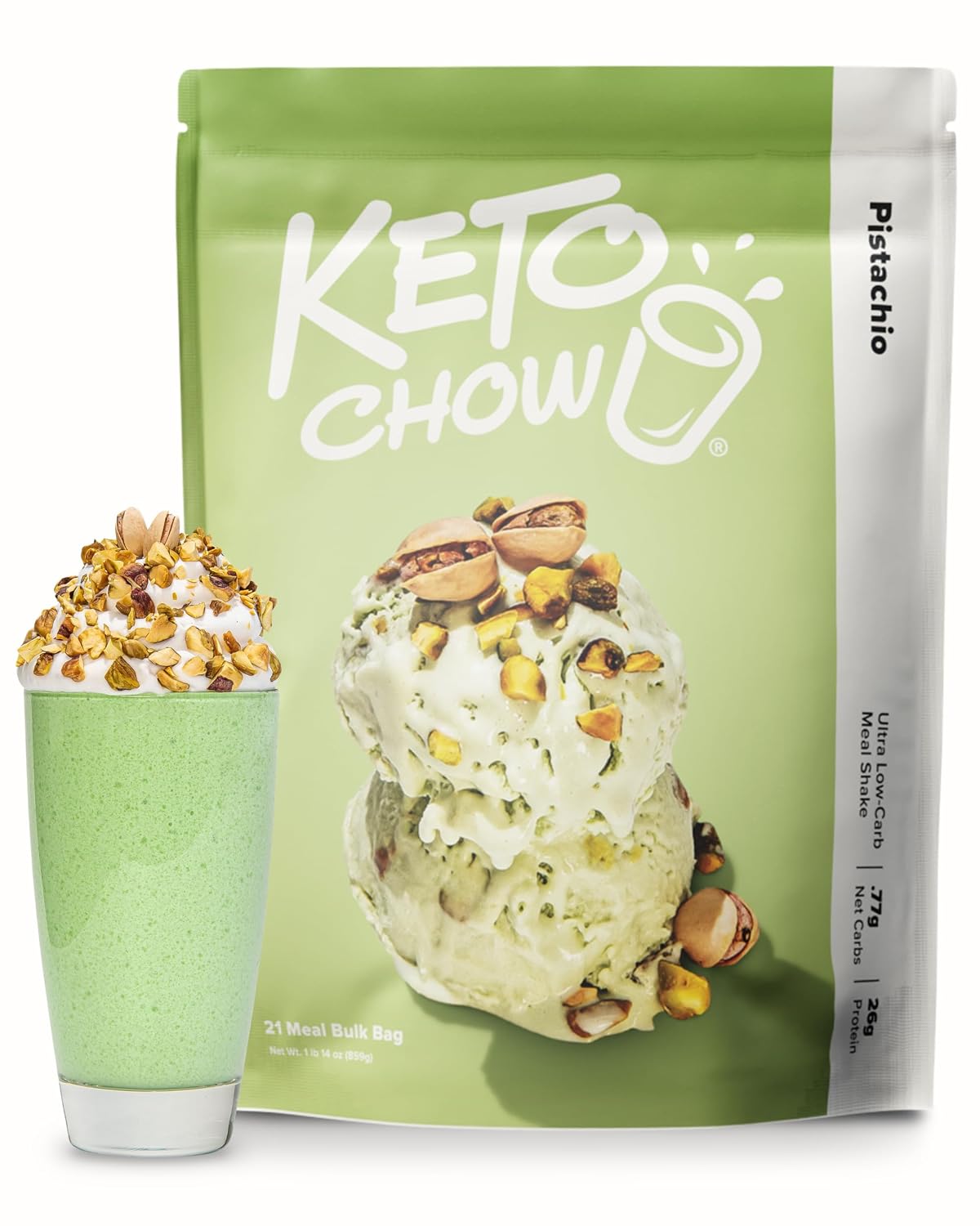 Keto Chow Chocolate Meal Replacement Shake Powder, 21 Meals