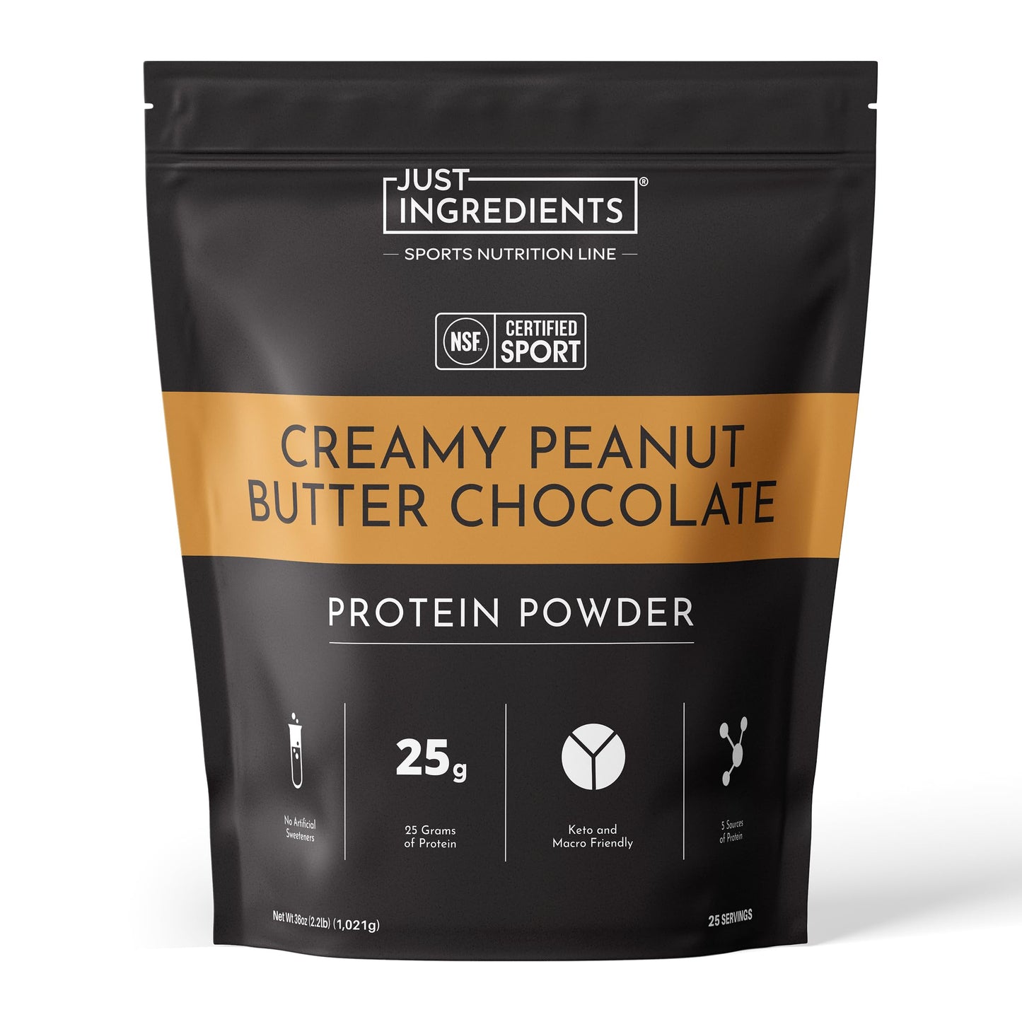 JUST INGREDIENTS Vanilla Bean Protein Powder – 20-Serving Blend with 100% Grass-Fed Whey & Organic Plant Proteins – Real Vanilla Bean & Cinnamon – Supports Muscle Recovery, Energy*