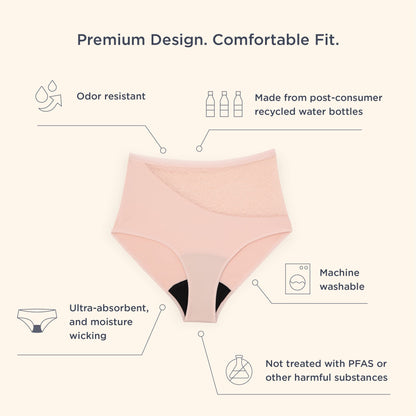 saalt Reusable Period Underwear - Comfortable, Thin, and Keeps You Dry from All Leaks
