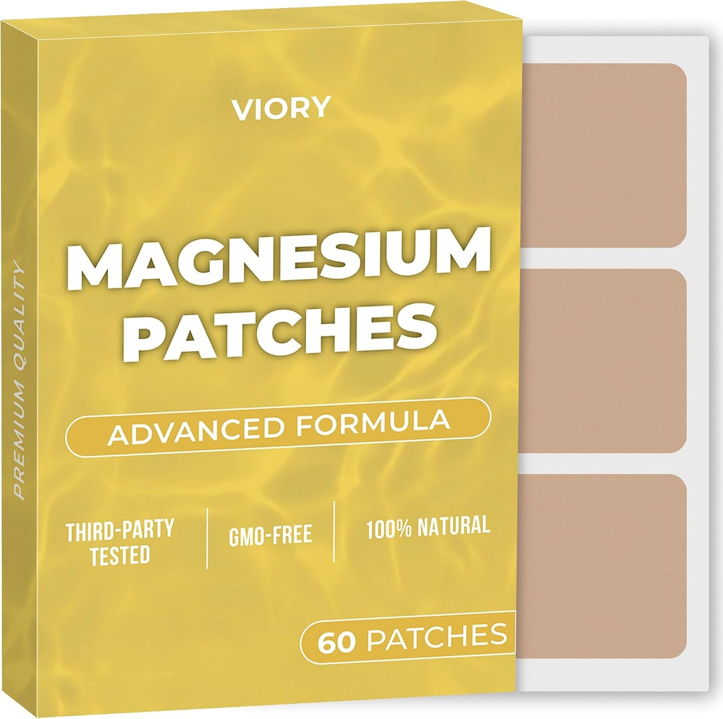 Magnesium Patches (Pack of 60) - 100% Natural Patch for Women and Men | With Calcium, Muscle And Bone Support, Calming, Enhanced Formula