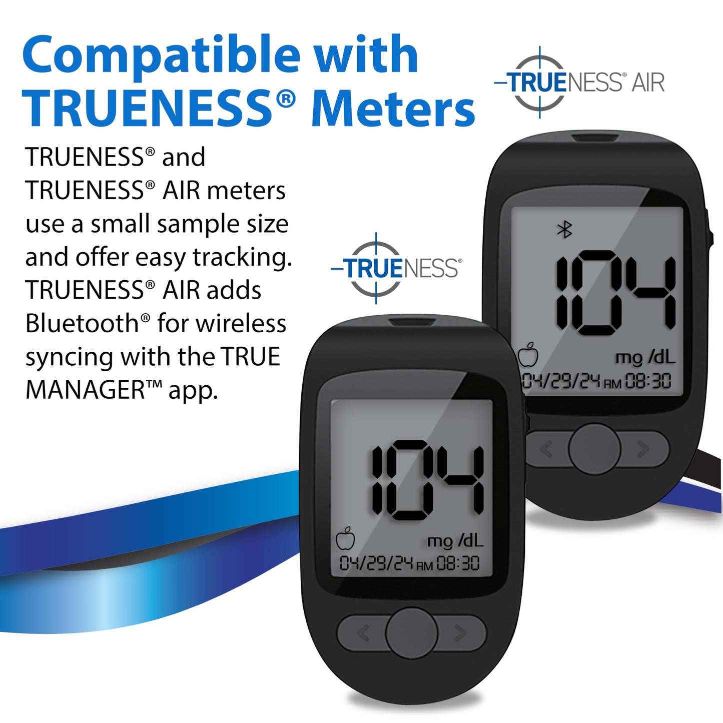 TRUENESS Blood Glucose Test Strips, 50 Count | Blood Glucose Test Strips Compatible with TRUENESS Family of Self Monitoring Blood Glucose Meters, Fast 5 Second Results