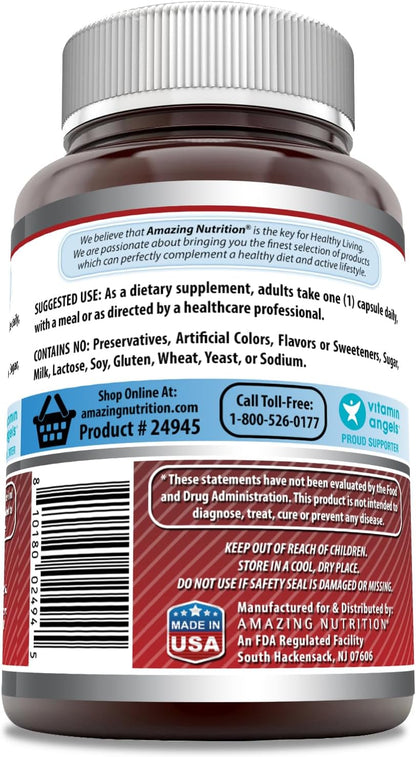 Amazing Formulas Niacin(Vitamin B3) 250 mg 180 Capsules Supplement | Non-GMO | Gluten Free | Made in USA