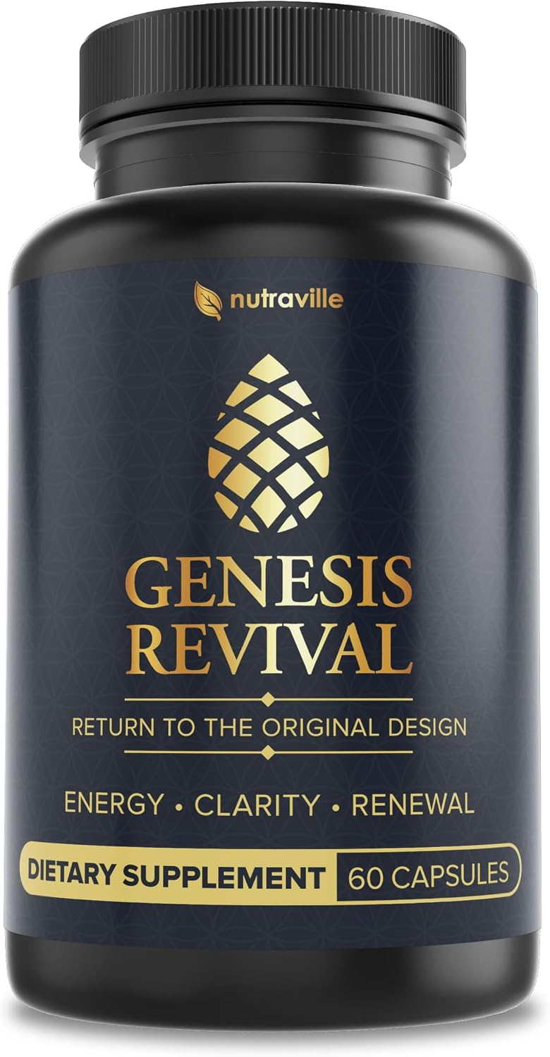 Pineal Gland Decalcification & Nootropic Brain Supplement Stack for Memory, Focus, Anti-Aging & Cognitive Clarity – Shilajit, Lion's Mane & Sacred Botanicals – Genesis Revival + CogniSurge