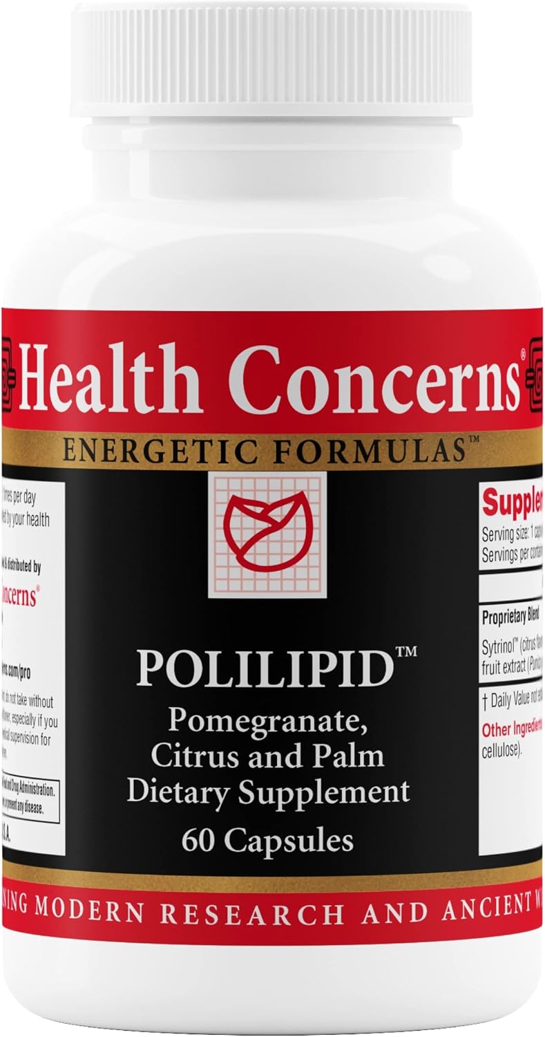 Health Concerns Polilipid – Cardiovascular Support & Cholesterol Health – Heart Wellness with Sytrinol & Pomegranate Extract – Antioxidant Support Supplement – Chinese Herbal Supplements – 60 Capsules