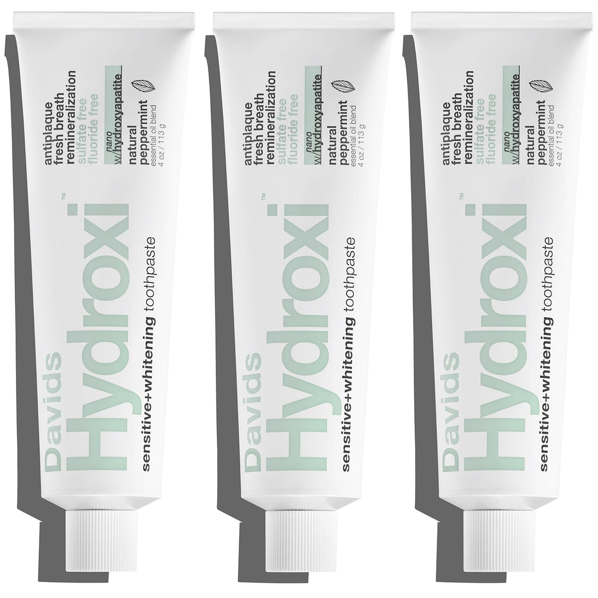 Davids Nano Hydroxyapatite Toothpaste Sensitive + Whitening Peppermint 4oz