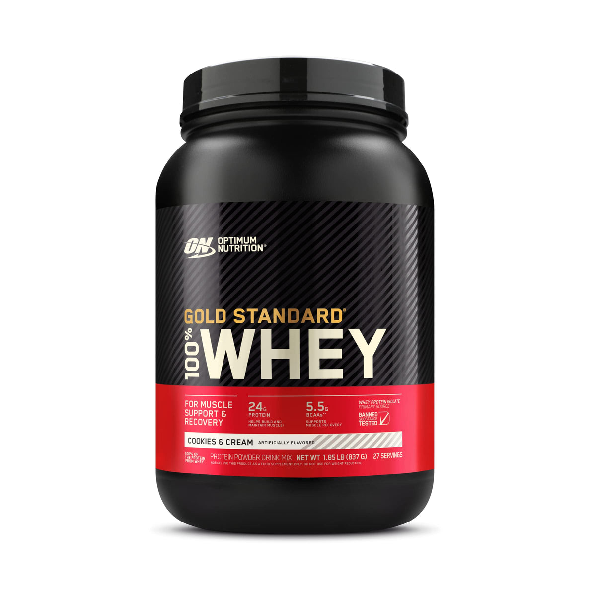 Optimum Nutrition Gold Standard 100% Whey Protein Powder, Cookies & Cream