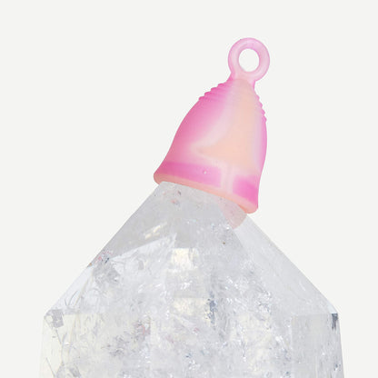 Peachlife Boric Acid Suppositories and Small Soft Menstrual Cup with Ring Pull