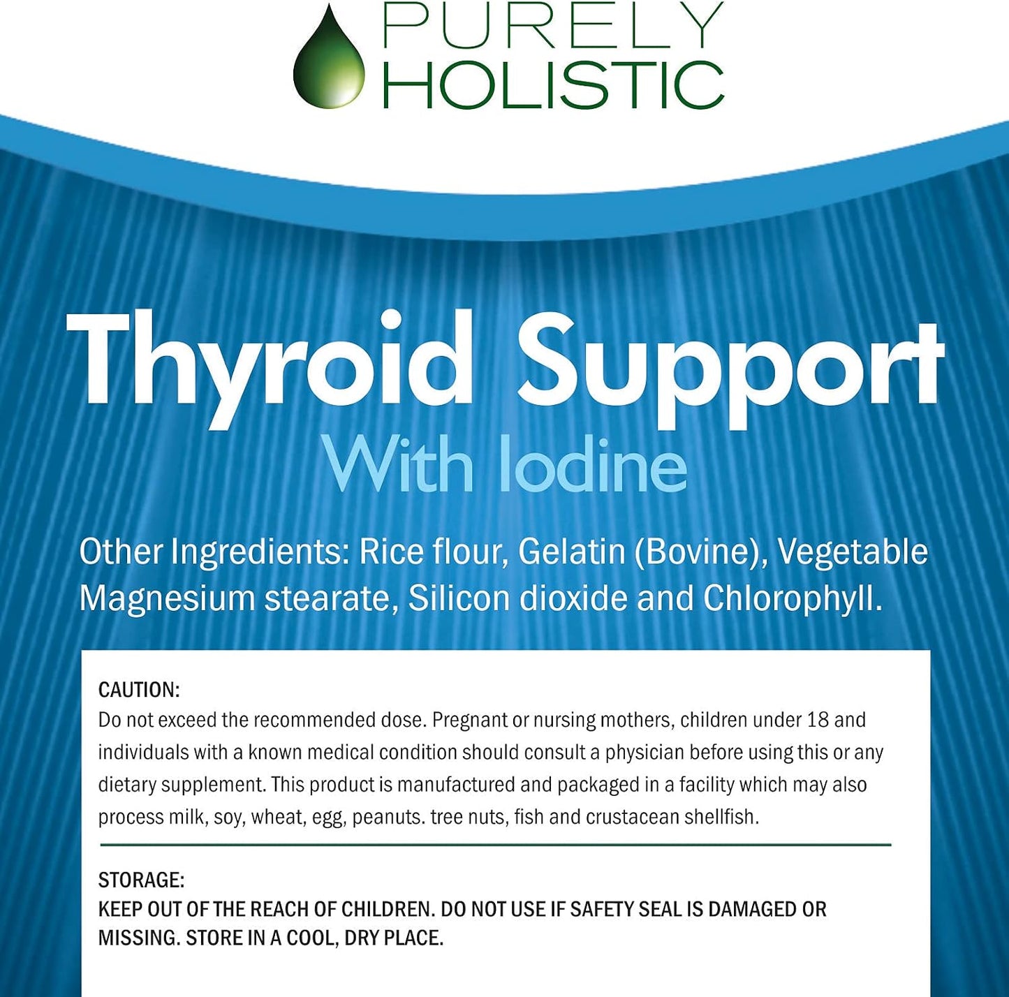 Thyroid Support, Iodine Supplement, Zinc, Selenium L-Tyrosine & Vitamin B | Supports Energy Production and Cellular Health, Thyroid Support for Women and Men, Non-GMO, 120 Capsules (2-Month Supply)