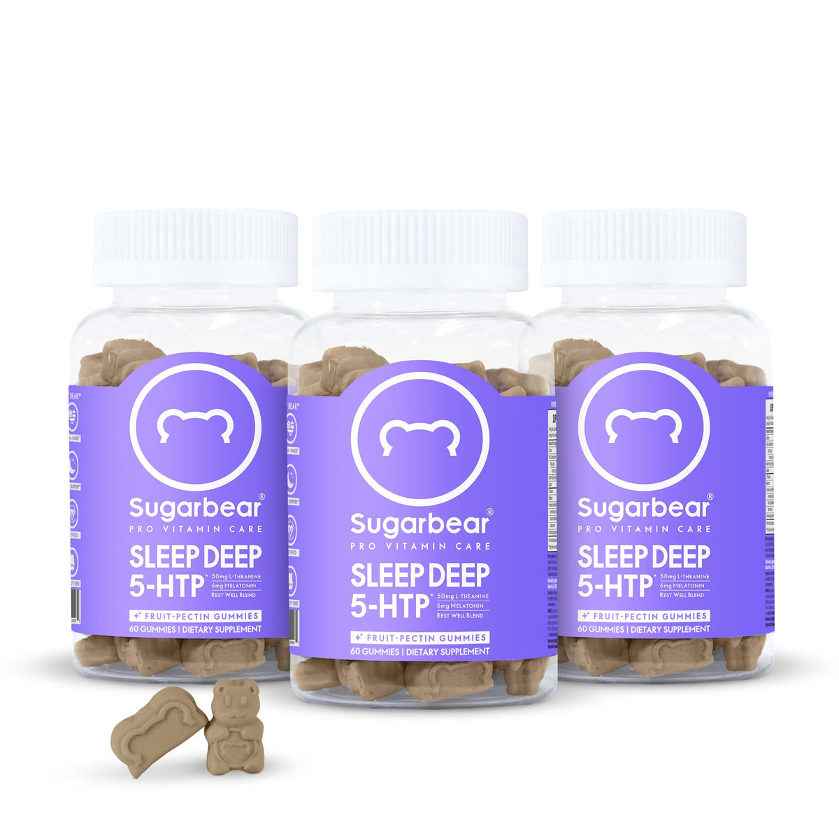 Sugarbear Sleep Aid Gummies for Adults with Melatonin 6mg, Magnesium
