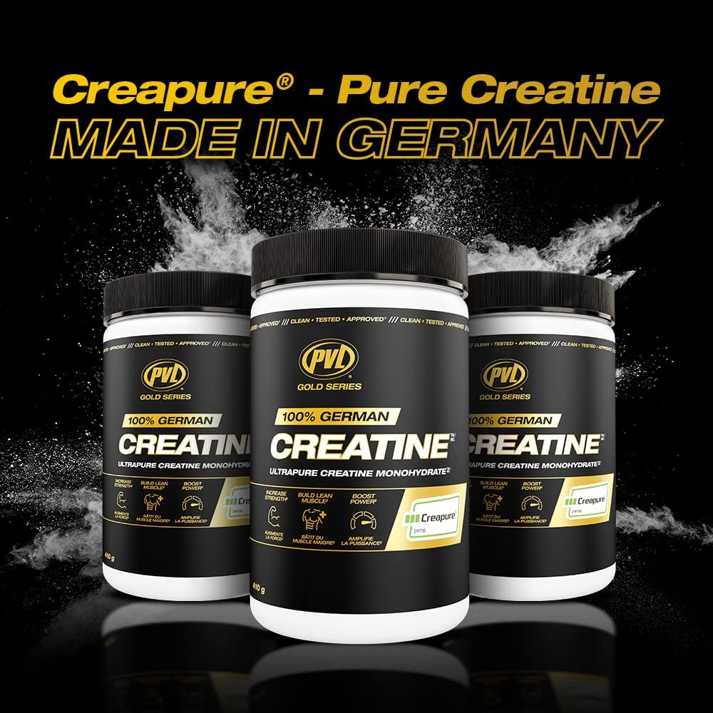 PVL Creapure Creatine – 100% Pure German Creatine Monohydrate Powder-Pharmaceutical Grade Muscle Building Supplement for Strength Training, Pre Workout & Post Workout Protein Support–410g 82 Servings