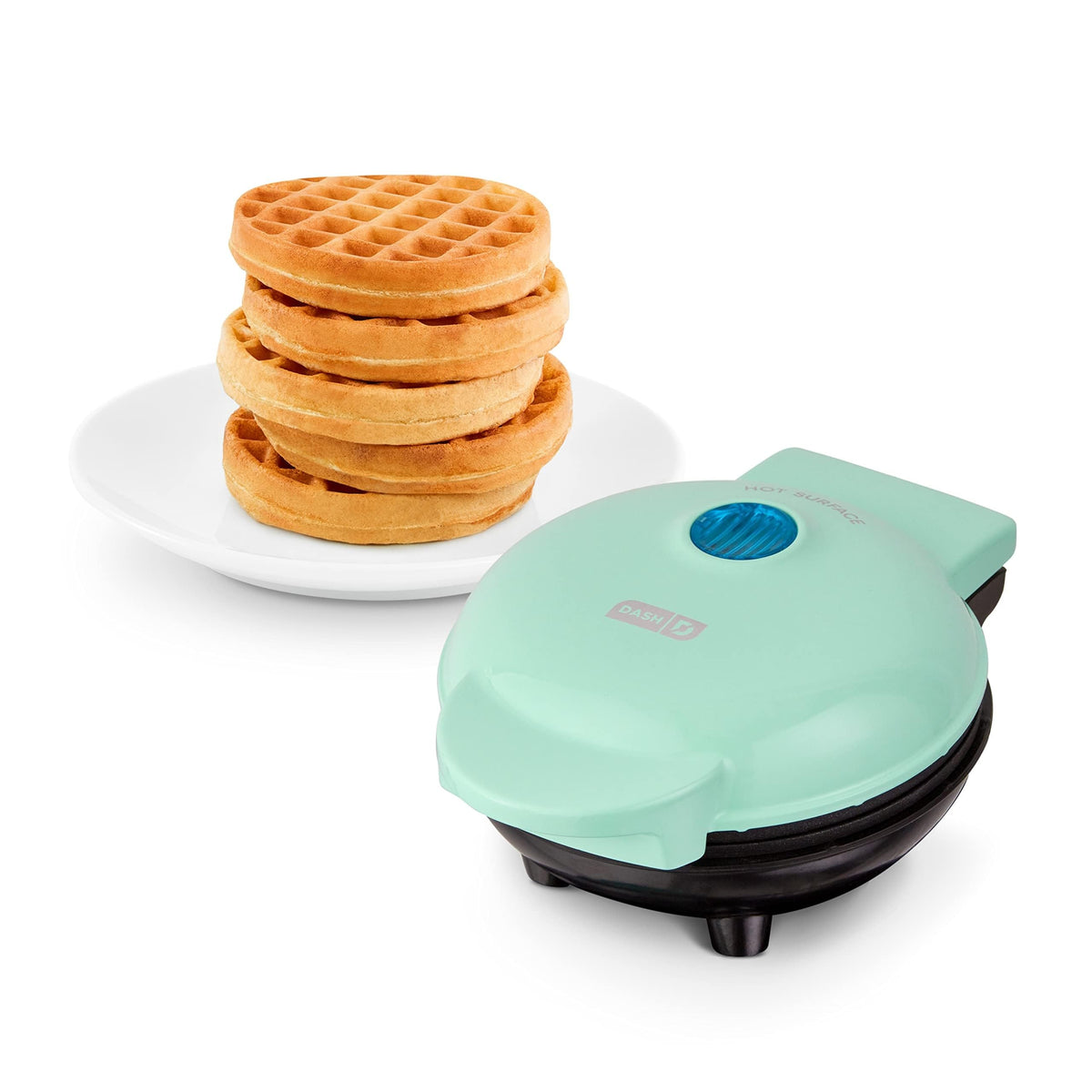DASH Mini Maker for Individual Waffles, Hash Browns, Keto Chaffles with Easy to Clean