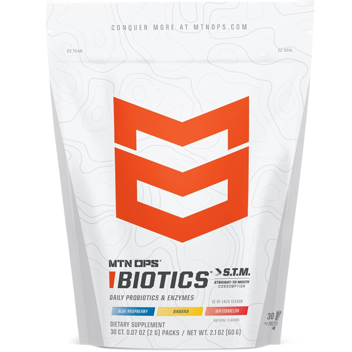 MTN OPS Biotics Daily Probiotic & Prebiotic for Gut Health, 60 Capsules