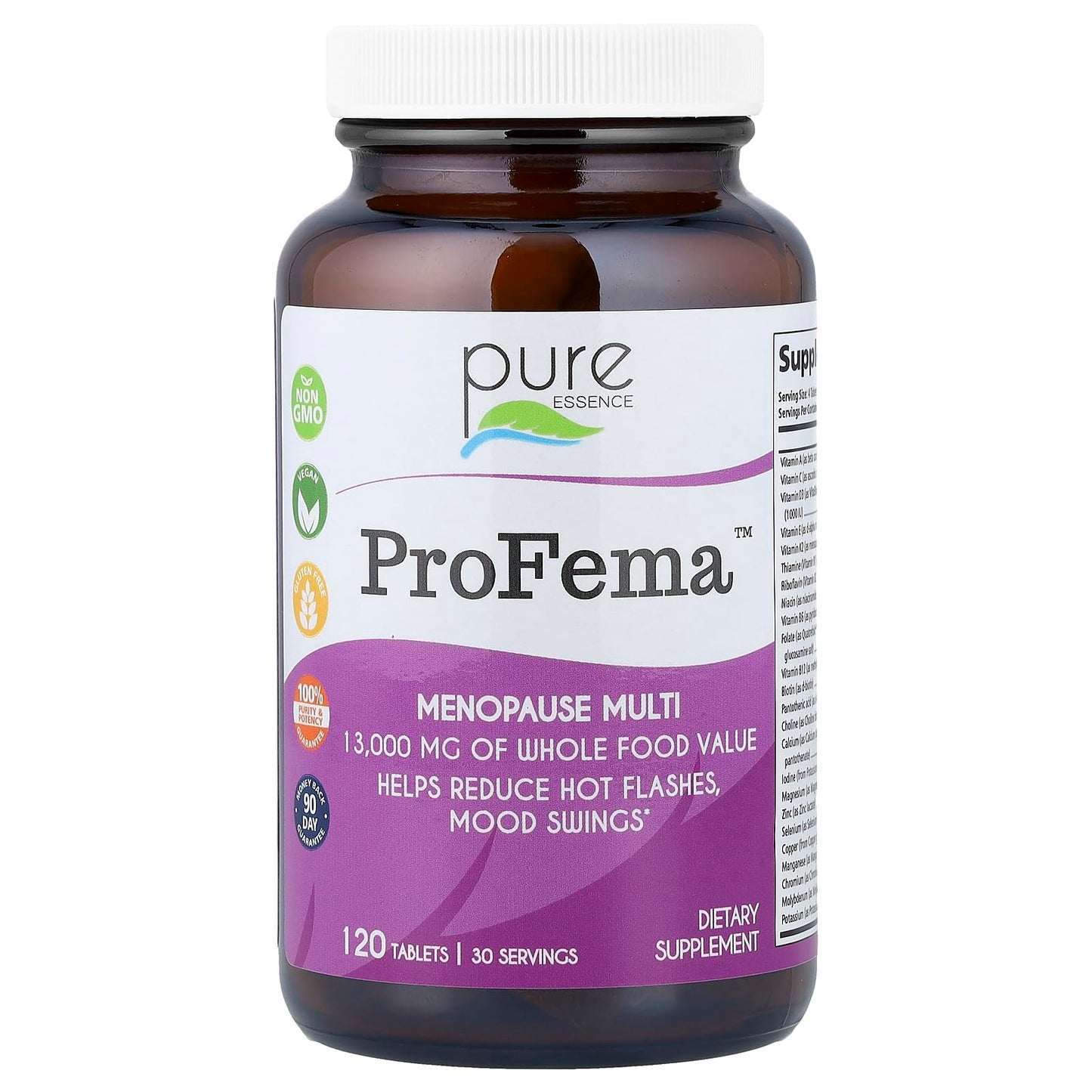 Pure Essence Labs ProFema - Multivitamin for Women - Natural Menopause Relief Supplement - Promotes Hormone Balance, Reduces Hot Flashes, Mood Swings, Night Sweats (60 Capsules)