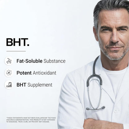 Supersmart - BHT Supplement 300mg per Day - Butylated Hydroxytoluene | Non-GMO & Gluten Free - 90 Vegetarian Capsules