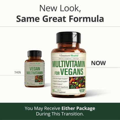Vegan Multivitamin – Vitamins & Minerals – Daily Wellness – 90 Tablets